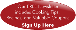 cooking newsletter, recipes, and coupons